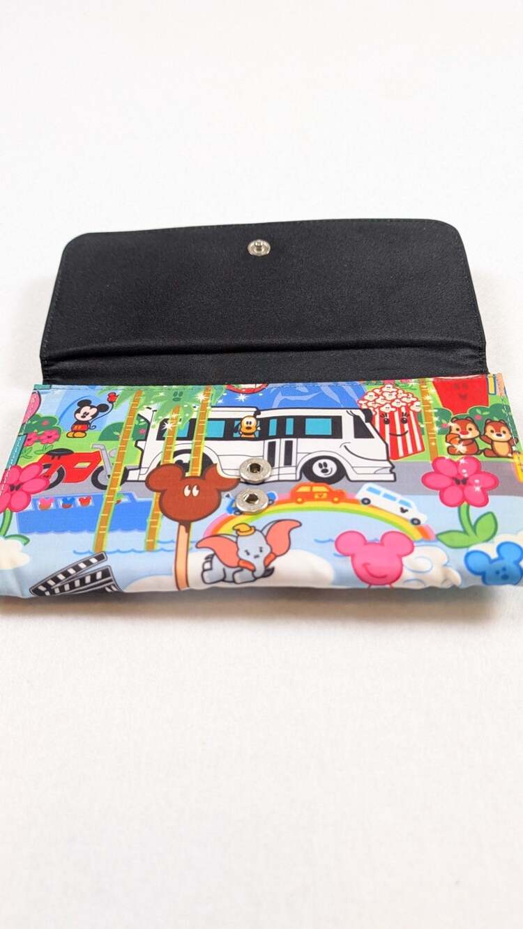 Disney Parks Wallet Trifold Collage Mickey Dumbo Chibi Tokidoki Style RN 84167